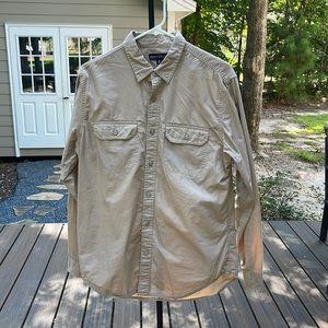 Jcrew Mercantile button down, tan, MEDIUM